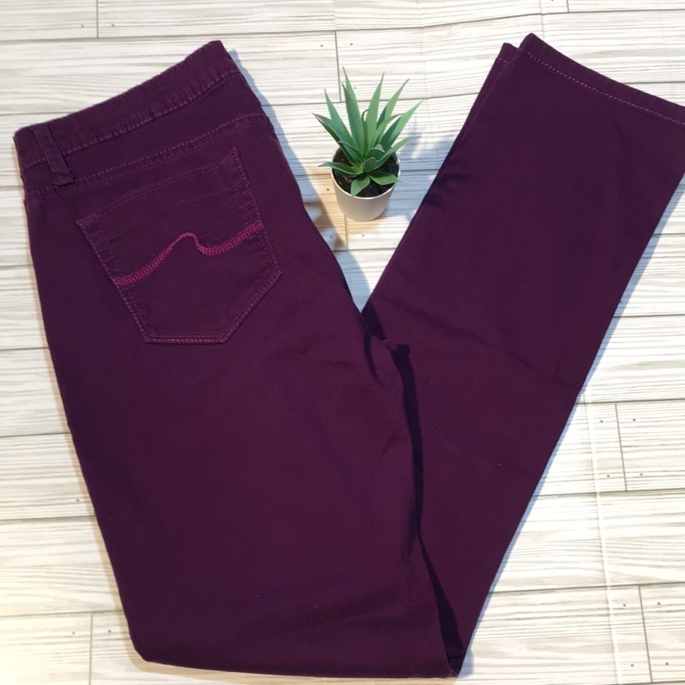 US POLO ASSN. plum straight leg stretch jean
